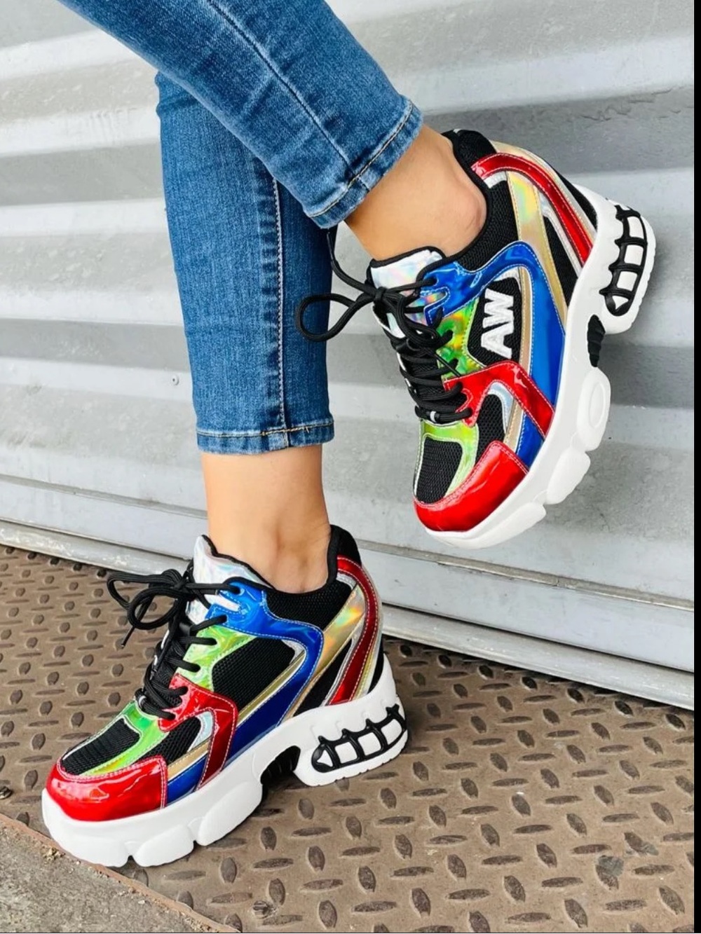 Anthony Wang Multicolor Chunky Platform Sneakers for Women